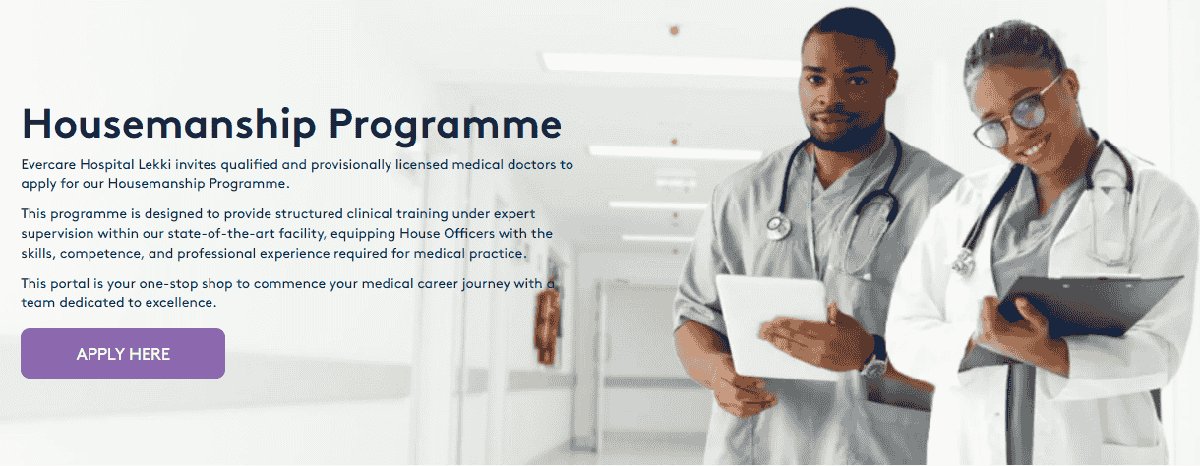 Evercare Hopsital Leki Housemanship Programme 2026