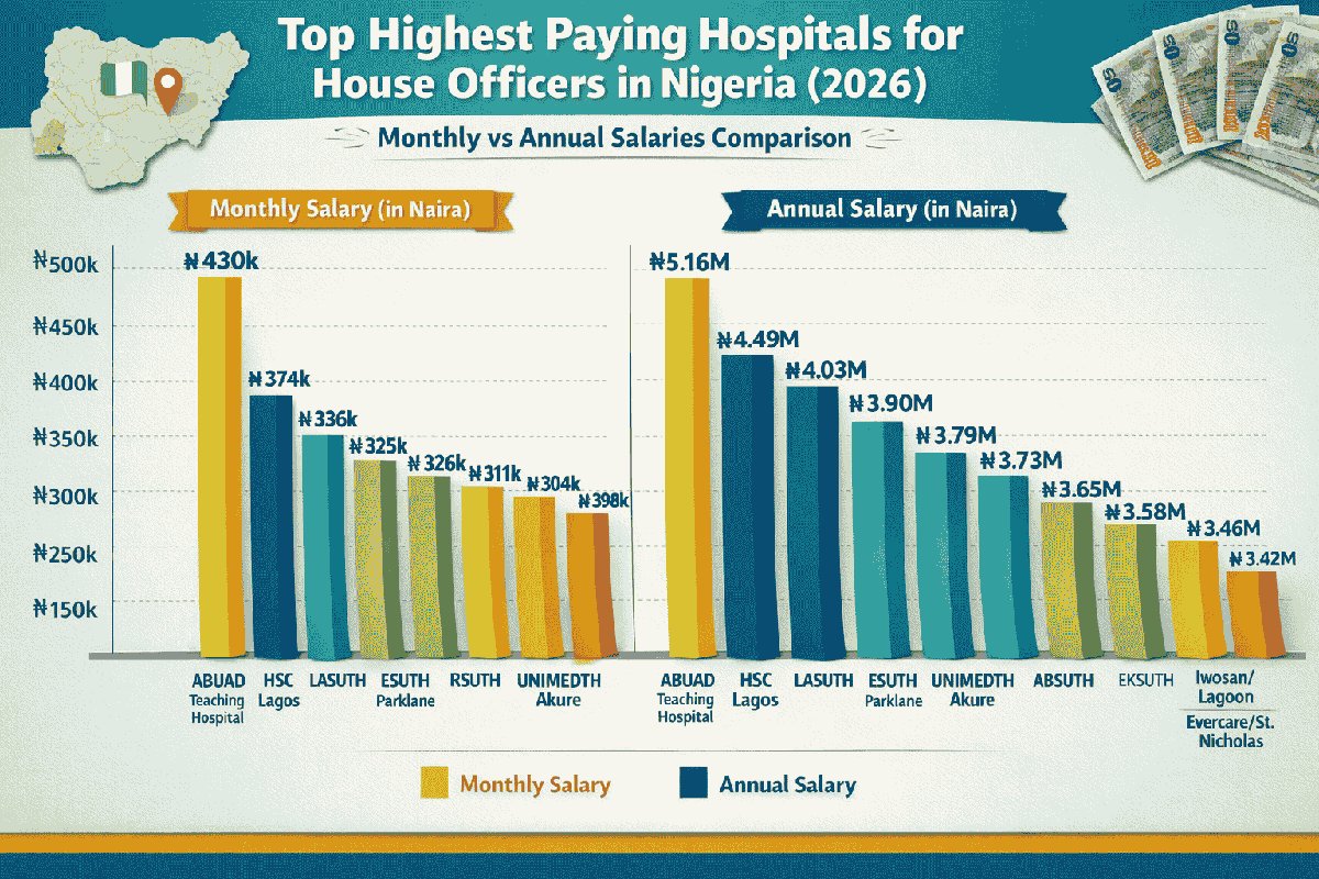 Best Hospitals with the Highest Housemanship Salary in Nigeria (2026 Guide)